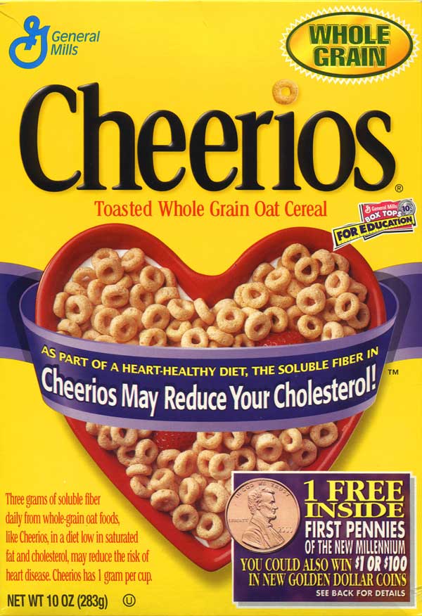 Because of the claims they make on the Cheerios boxes such as “you can Lower 